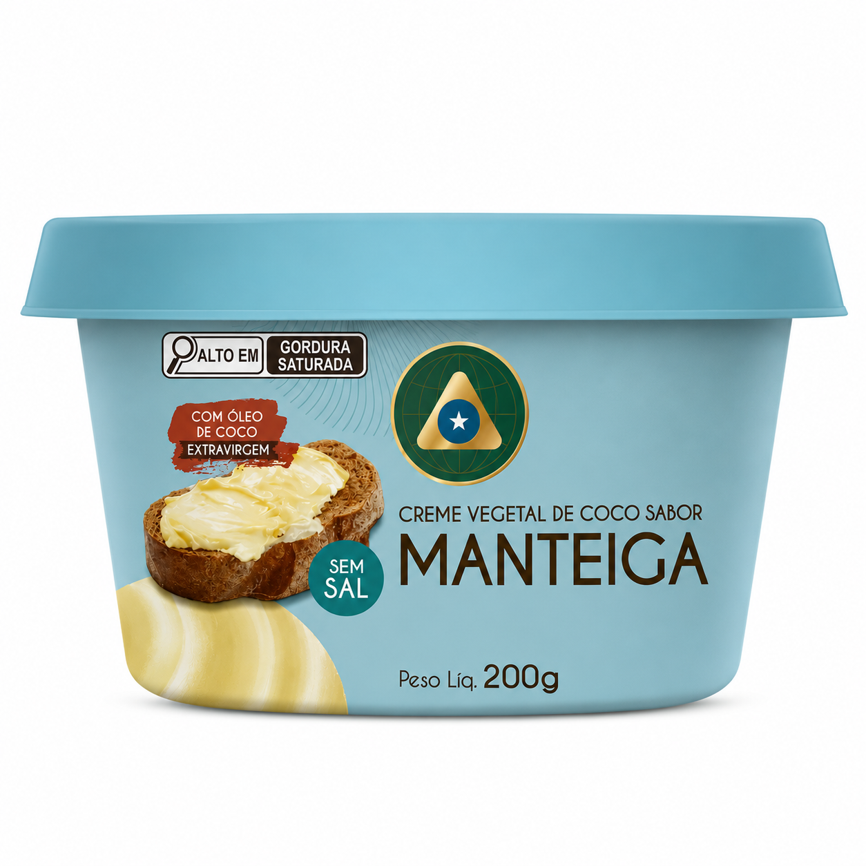 Manteiga De Coco  X Sabor Manteiga Sem Sal - Pote 200G