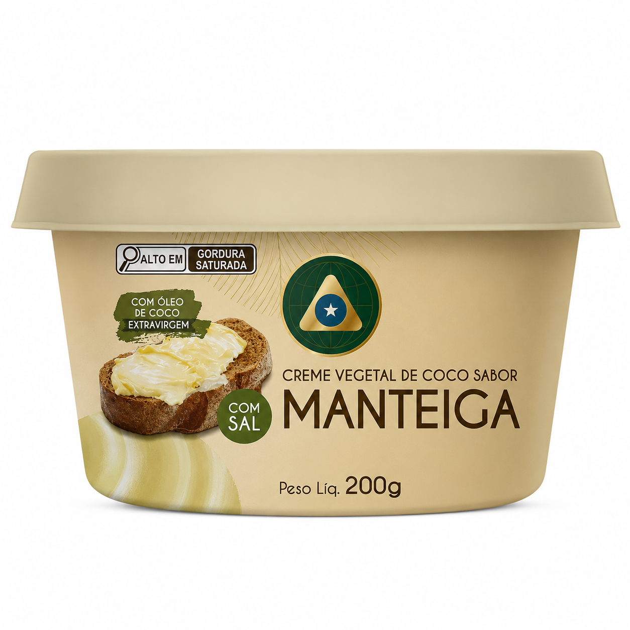 Manteiga De Coco  X Sabor Manteiga Com Sal - Pote 200G