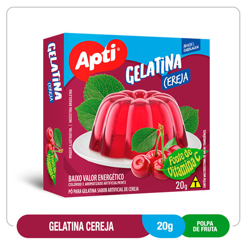 Gelatina Cereja 18 X 20G Caixa