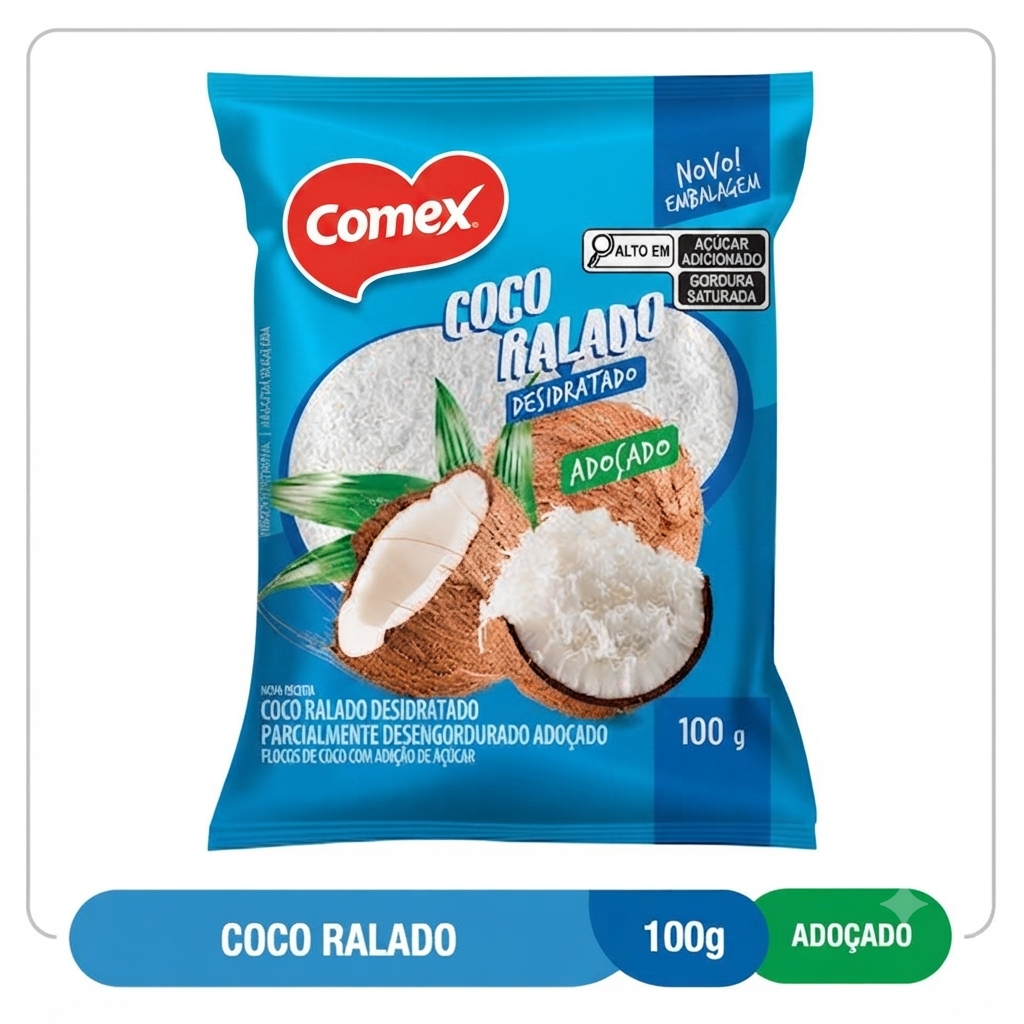 Coco Ralado Adoçado Desidratado   100G