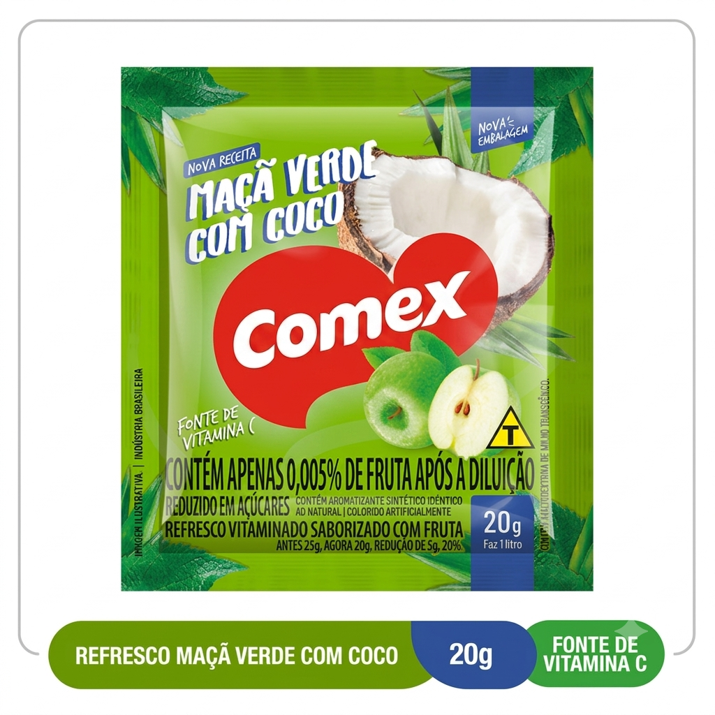 Refresco Maçã Verde e Coco   20G