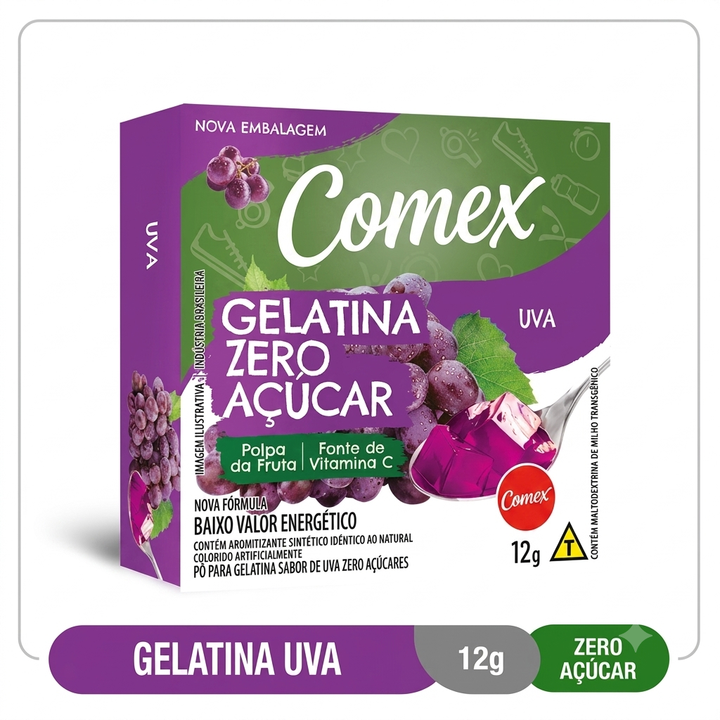 Gelatina Zero Uva  12G