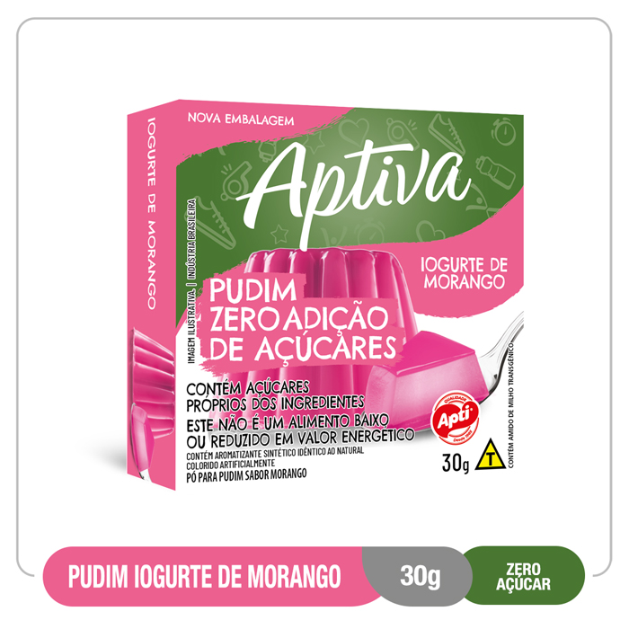Pudim Zero Yogurte De Morango  30G