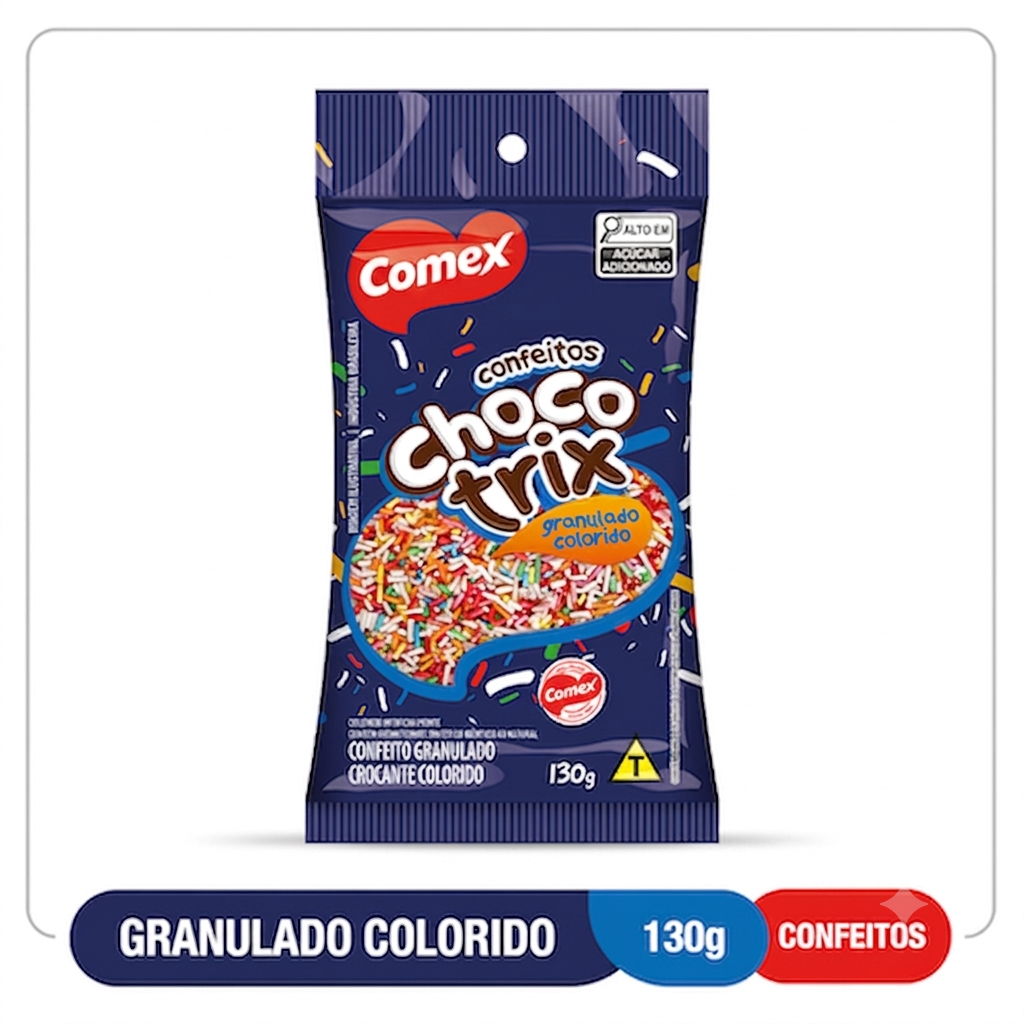 Confeito Granulado Colorido   130G