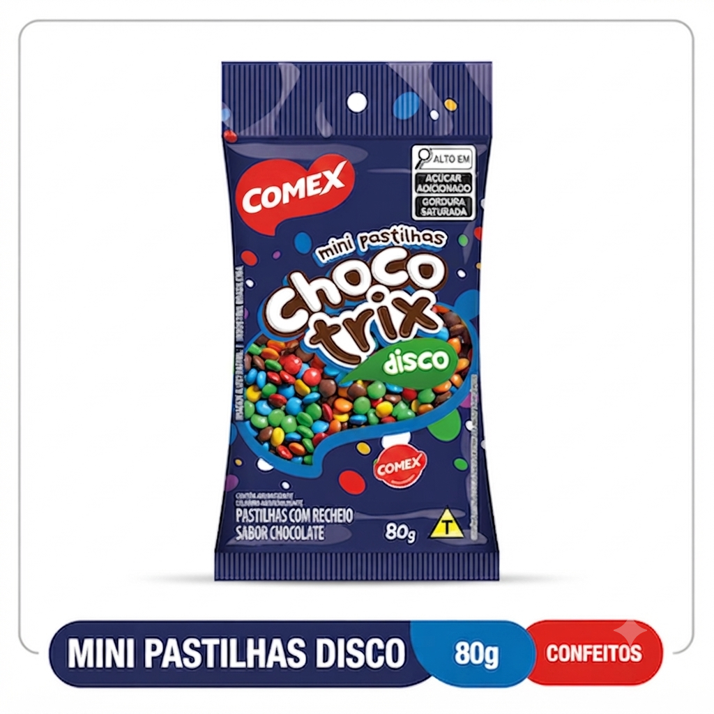 Mini Pastilhas Chocolate Discos  80G