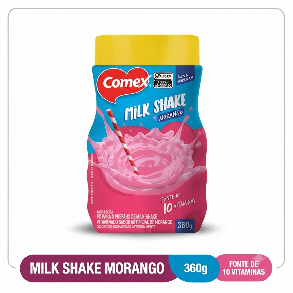 Milk Shake Morango  360G
