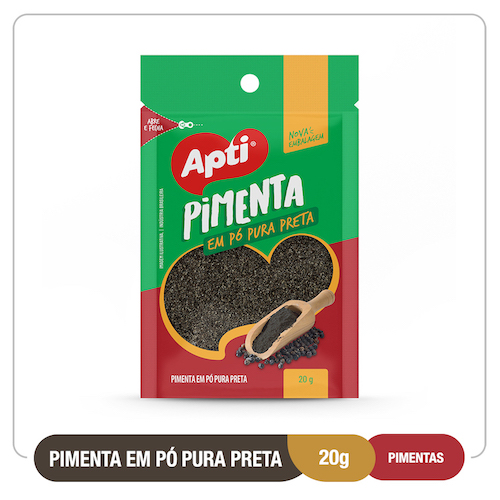 Pimenta em Pó Preta Pura 20G