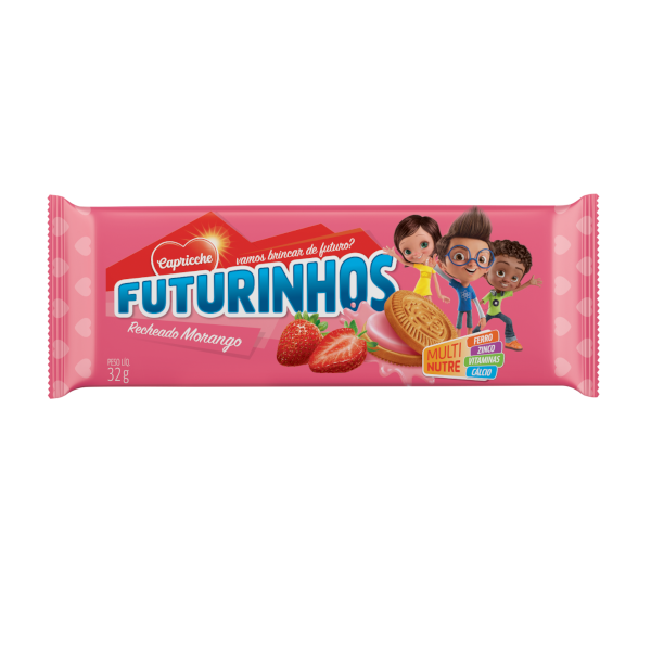 Biscoito Recheado Sabor Morango 32g