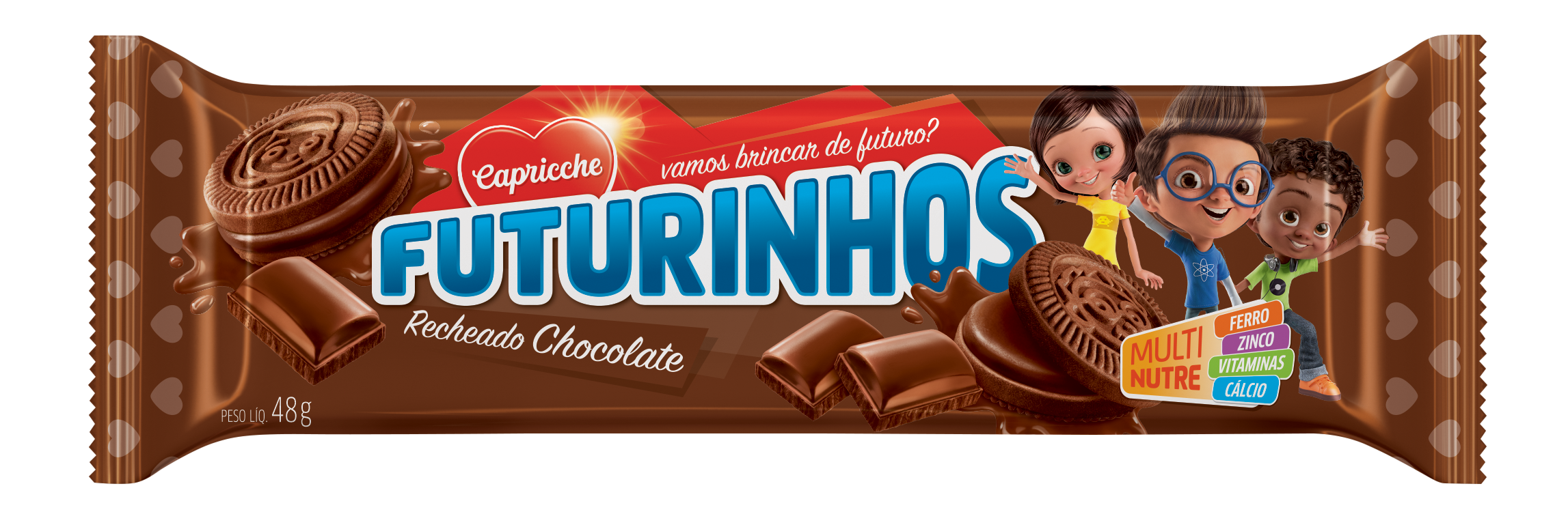 Biscoito Recheado Sabor Chocolate 48g