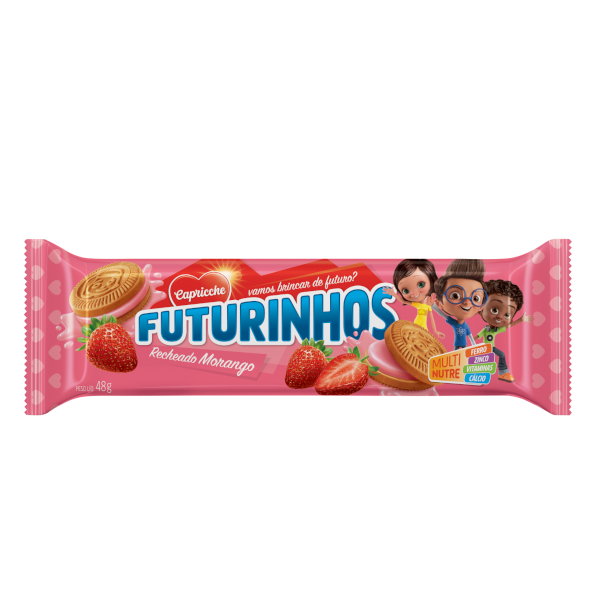 Biscoito Recheado Sabor Morango 48g