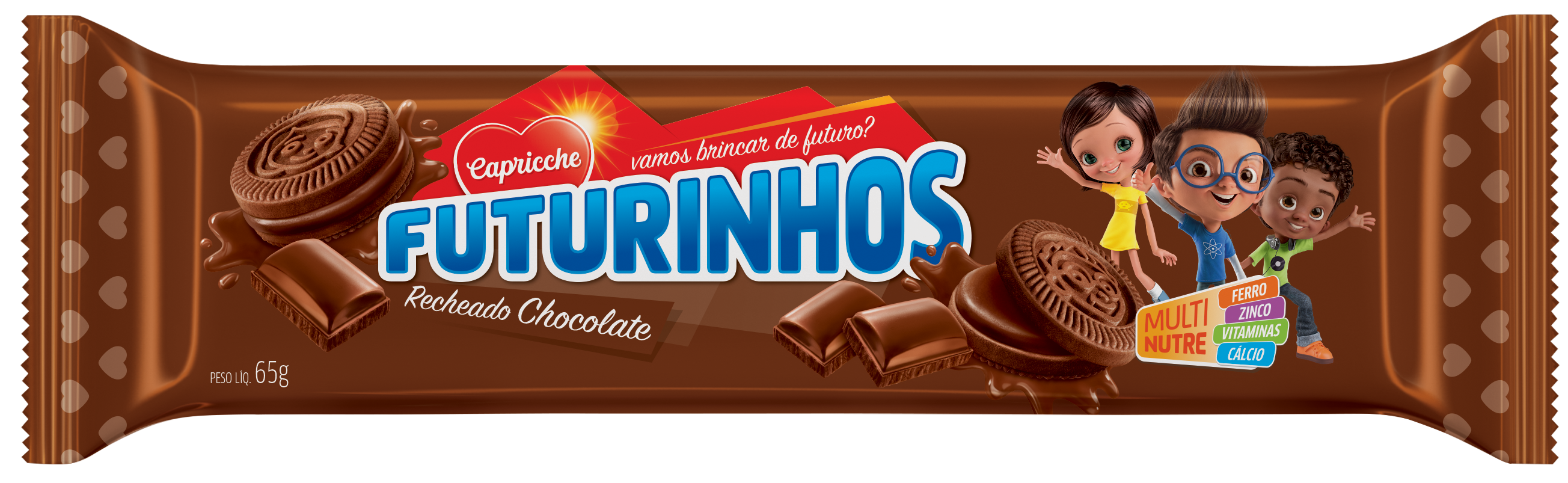 Biscoito Recheado Sabor Chocolate 65g