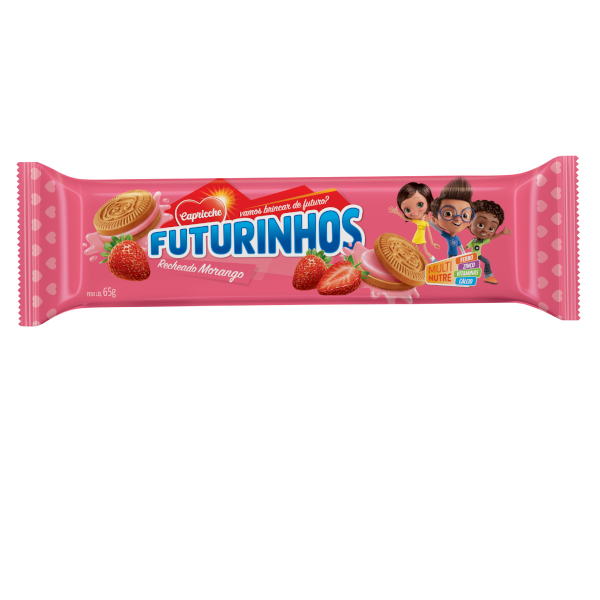 Biscoito Recheado Sabor Morango 65g