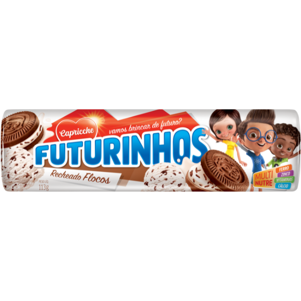 Biscoito Recheado Sabor Flocos 113g