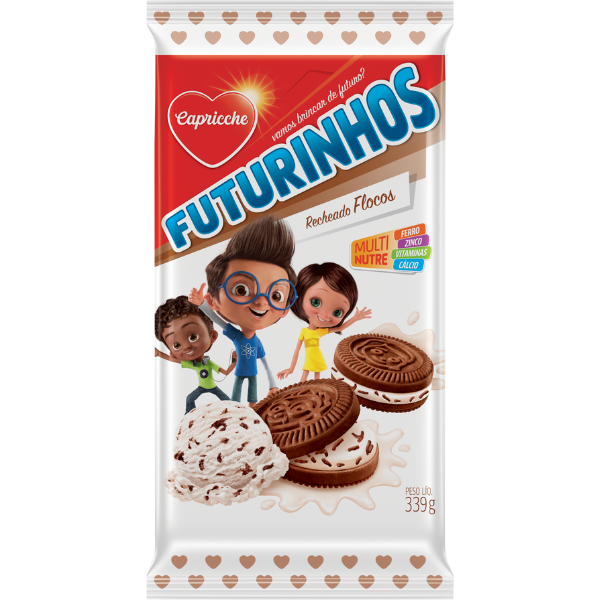 Biscoito Recheado Sabor Flocos 339g