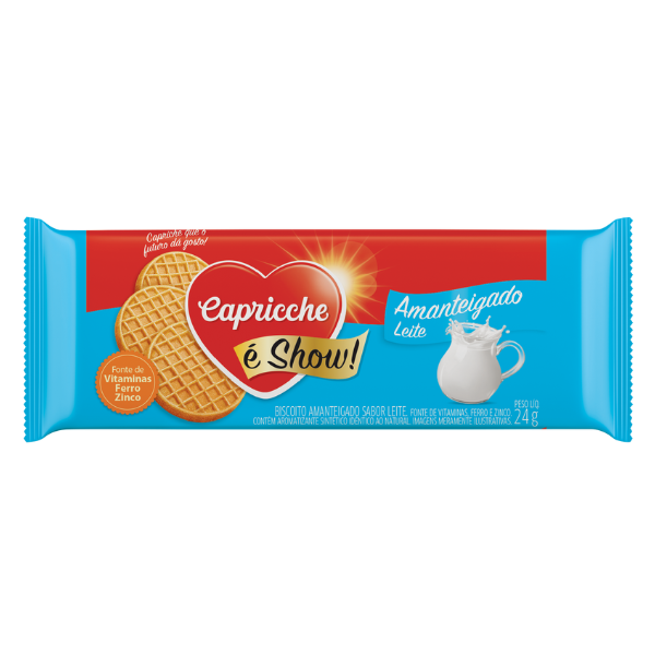 Biscoito Amanteigado Sabor Leite 24g