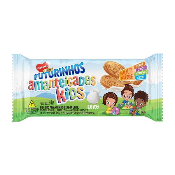 Biscoito Amanteigado Kids Sabor Leite 24g