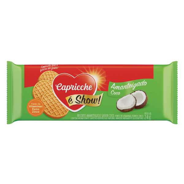 Biscoito Amanteigado Sabor Coco 24g