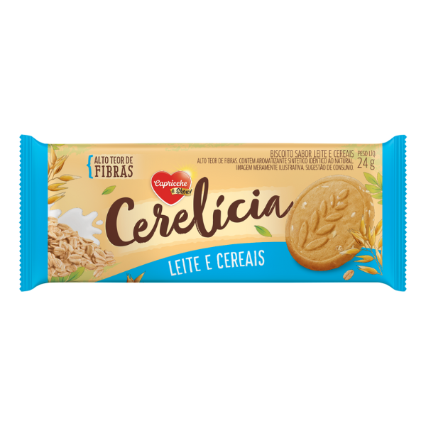Biscoito Amanteigado Cerelícia Leite e Cereais 24g