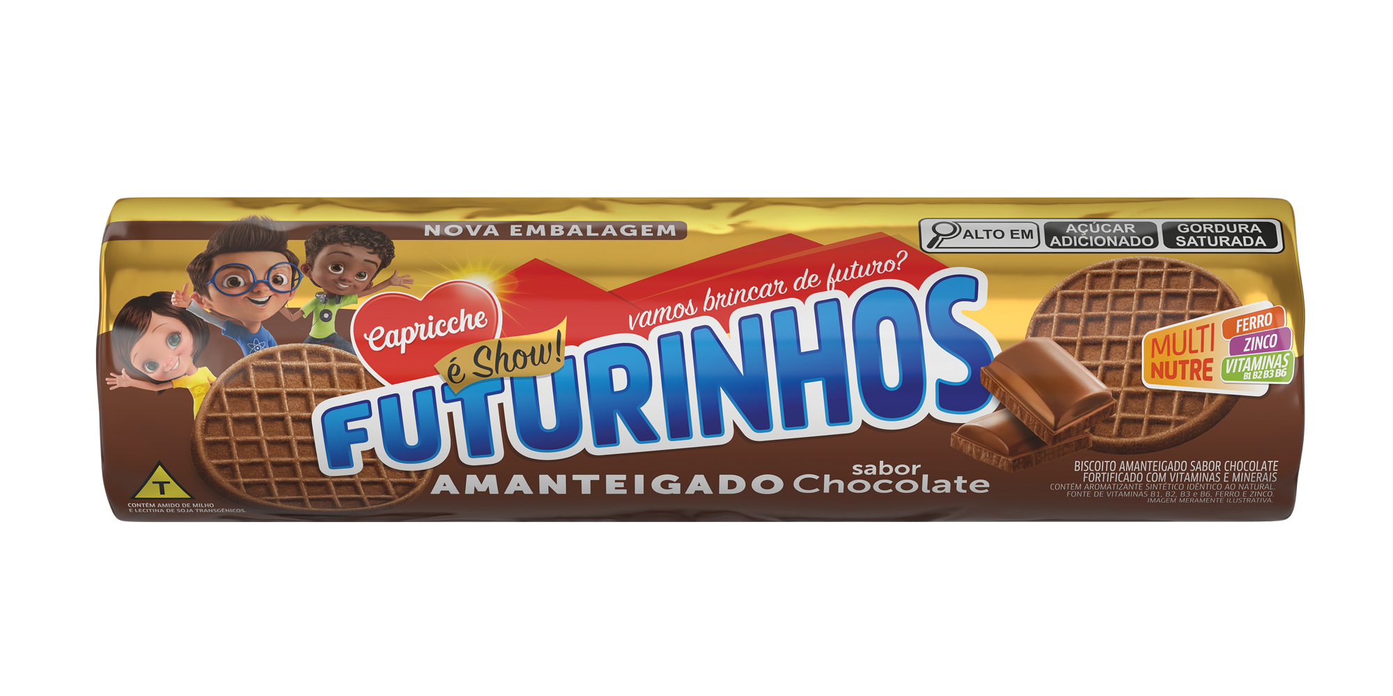 Biscoito Amanteigado Sabor Chocolate 96g
