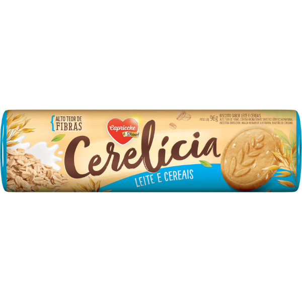 Biscoito Amanteigado Cerelícia Leite e Cereais 96g