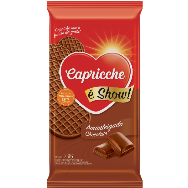 Biscoito Amanteigado Sabor Chocolate 288g