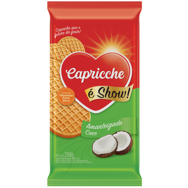 Biscoito Amanteigado Sabor Coco 288g