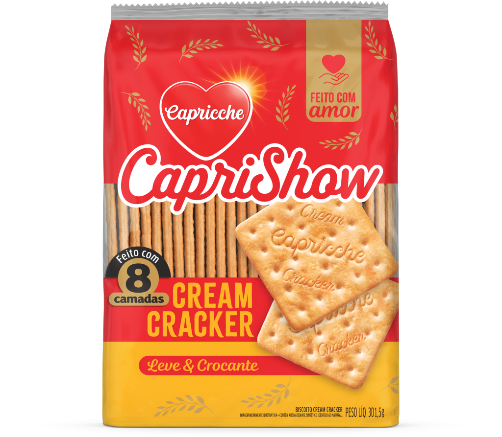 Biscoito Cream Cracker Caprishow 301,5g