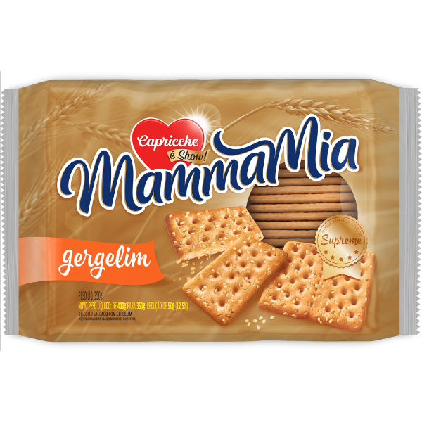 Biscoito Mammamia Gergelim 301,5g