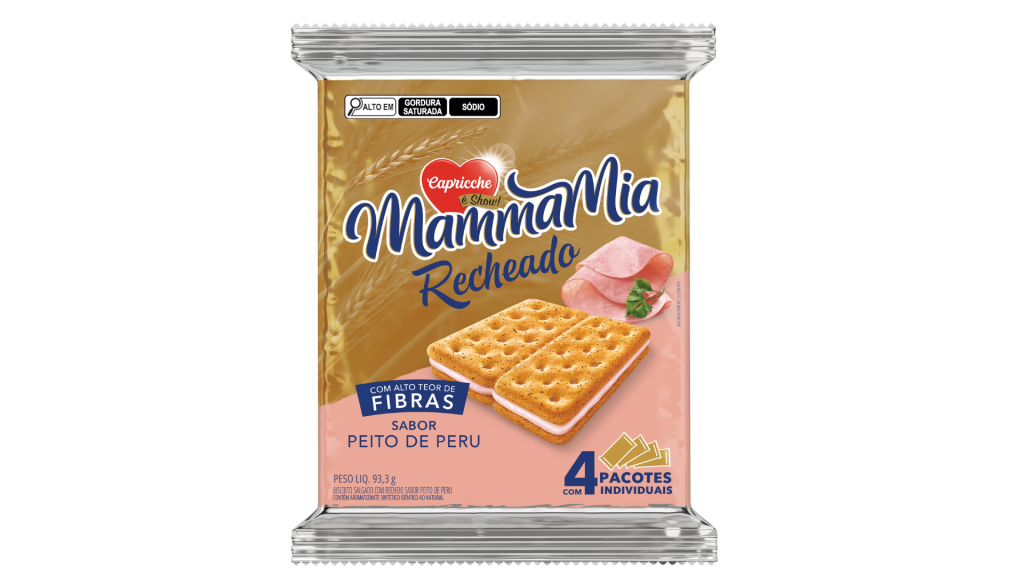 Biscoito Mammamia Recheado Peito de Peru 93,3g