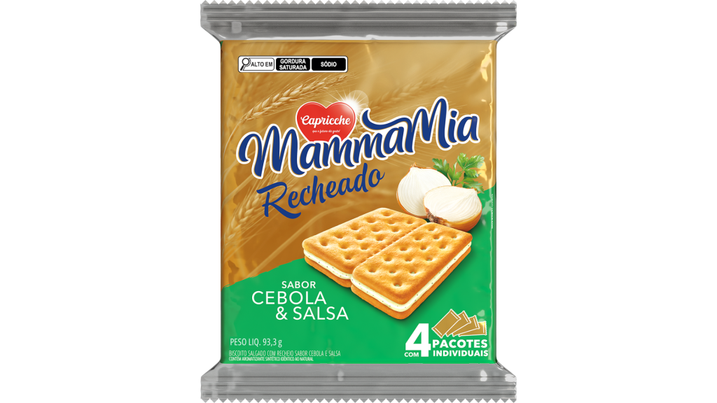 Biscoito Mammamia Recheado Cebola e Salsa 93,3g