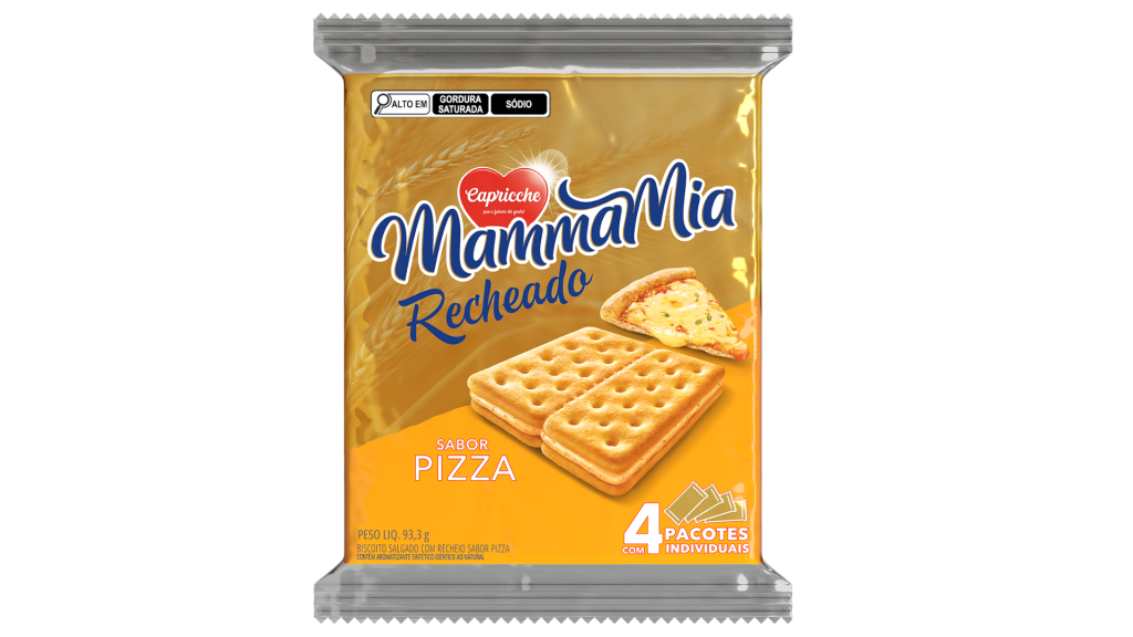 Biscoito Mammamia Recheado Pizza 93,3g