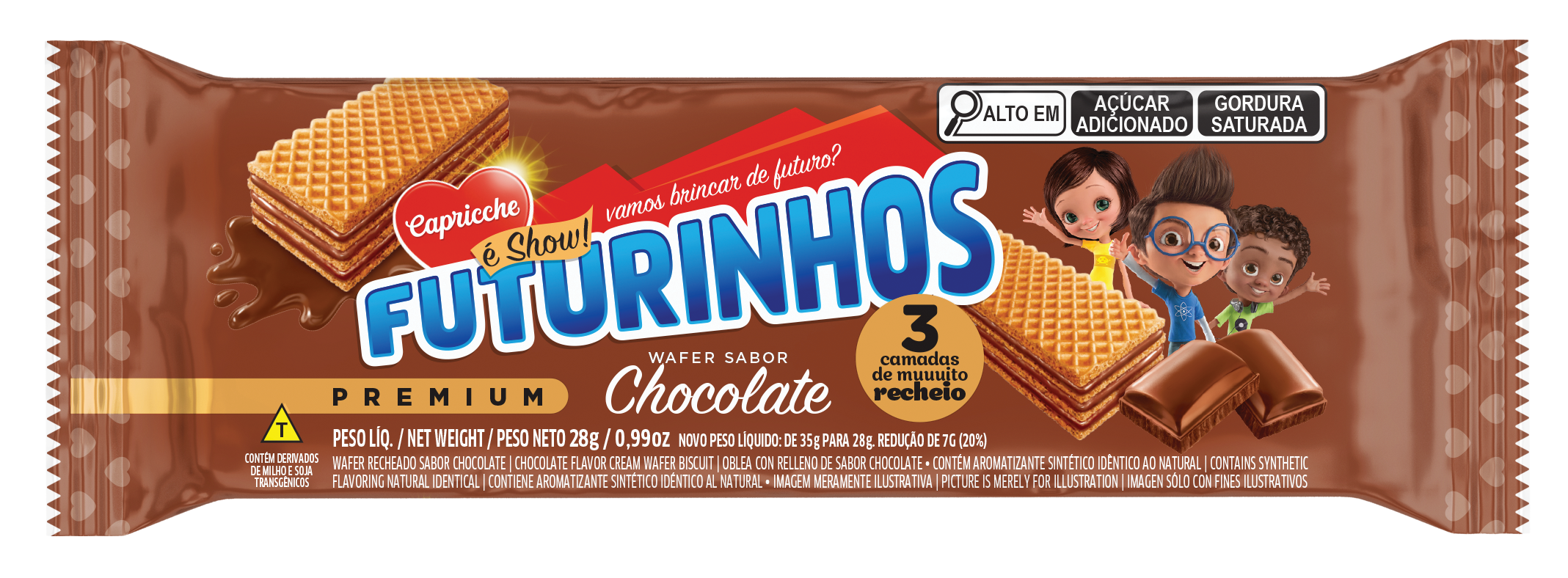 WAFER SABOR CHOCOLATE 28G