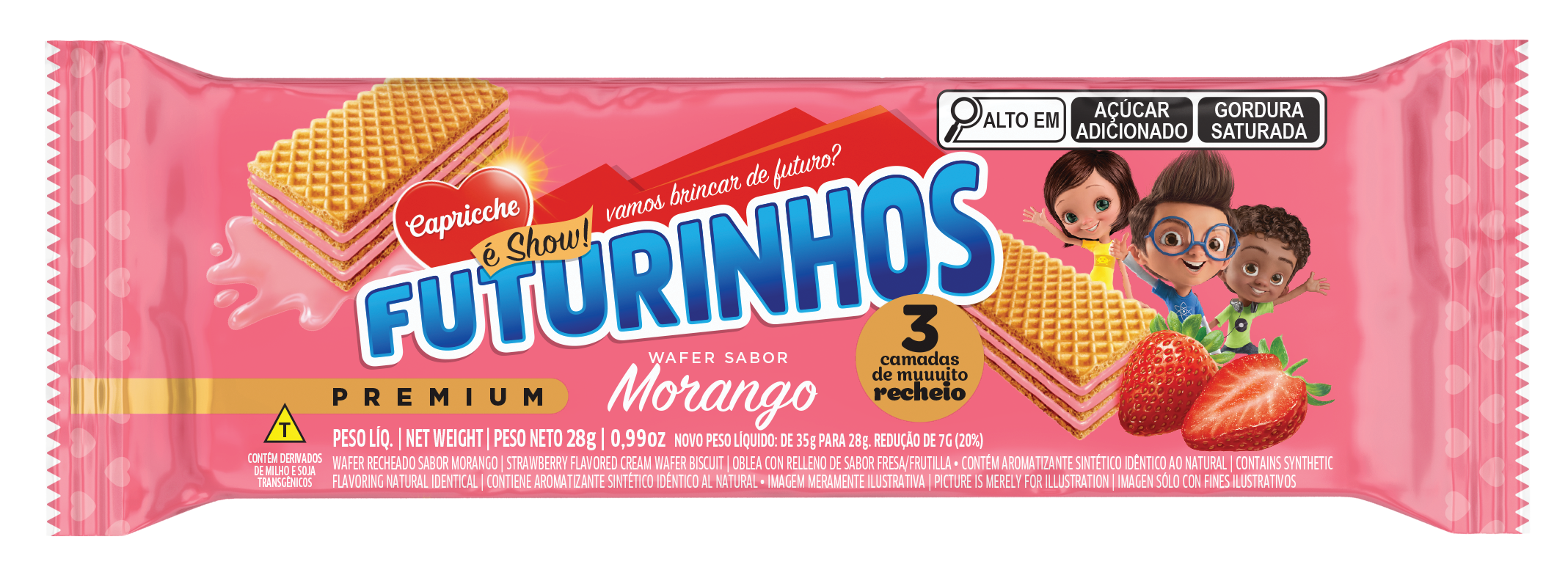 WAFER SABOR FRUTILLA 28G