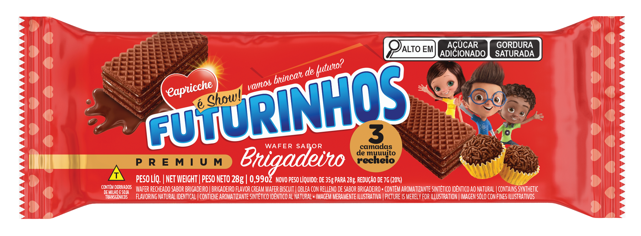 Wafer Sabor Brigadeiro 28g