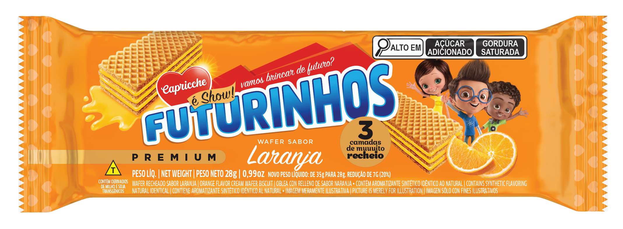 WAFER SABOR NARANJA 28G