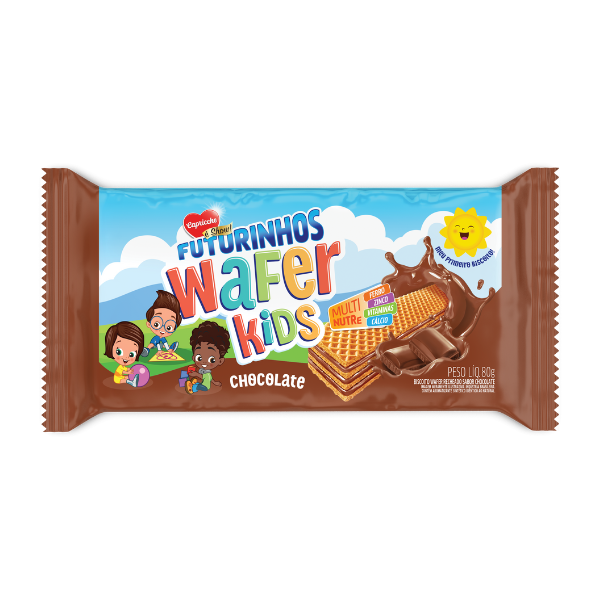 Wafer Kids Sabor Chocolate 80g