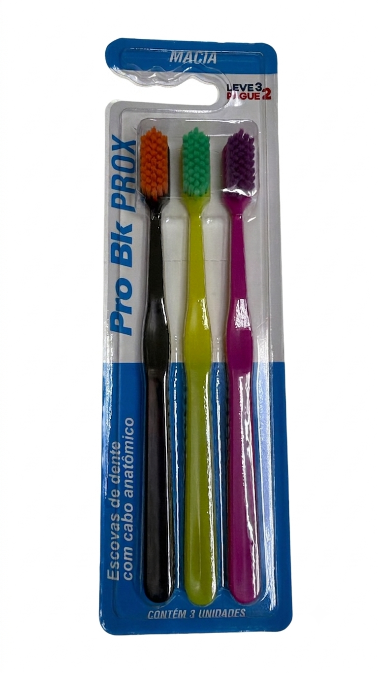 Escova Pro Bk Prox  Pack com Três Cerdas Macias 0,15