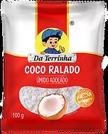 Coco Ralado Úmido Adoçado Da Terrinha 100g Caixa com 24 unidades