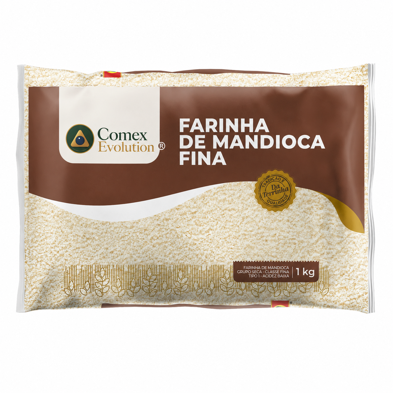 Farinha de Mandioca Fina Crua 1 Kg