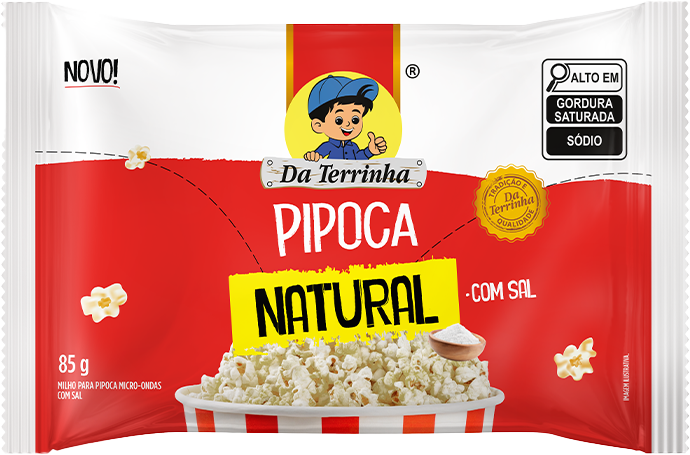 Pipoca De Microondas Natural Da Terrinha 85G Cx 24