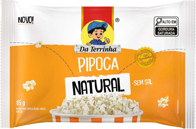 Pipoca De Microondas Natural C Sal Da Terrinha 85G Cx 24