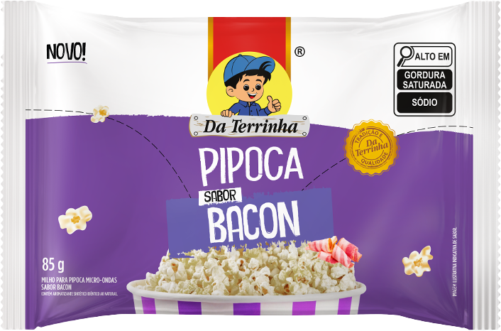 Pipoca De Microondas Bacon Da Terrinha 85G Cx 24