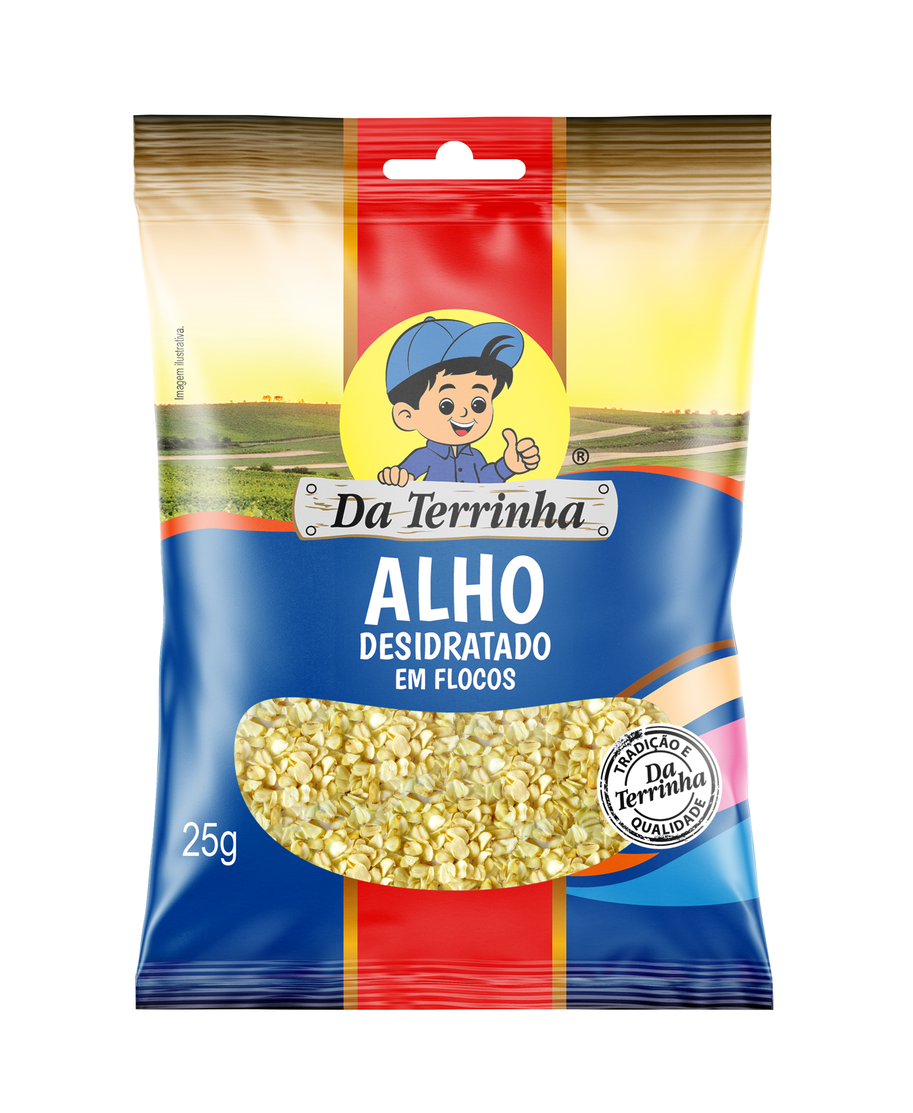Alho Desidratado Em Flocos Da Terrinha 25 G - Cx 24