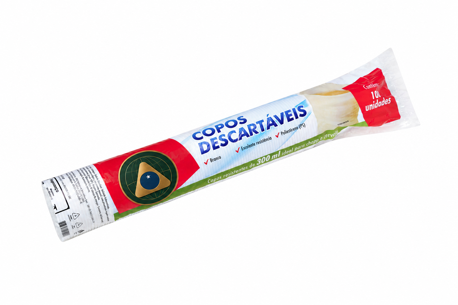 Vaso Plást 300Ml Ps Blanco