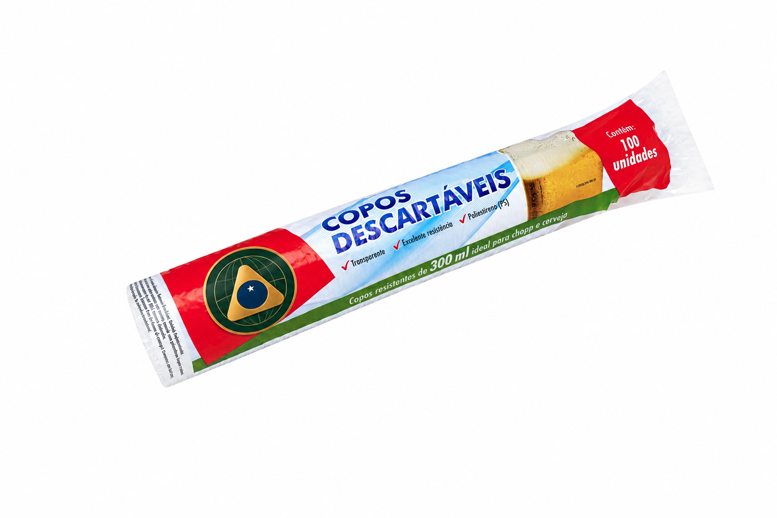 Vaso Plást 300Ml Ps Transparente