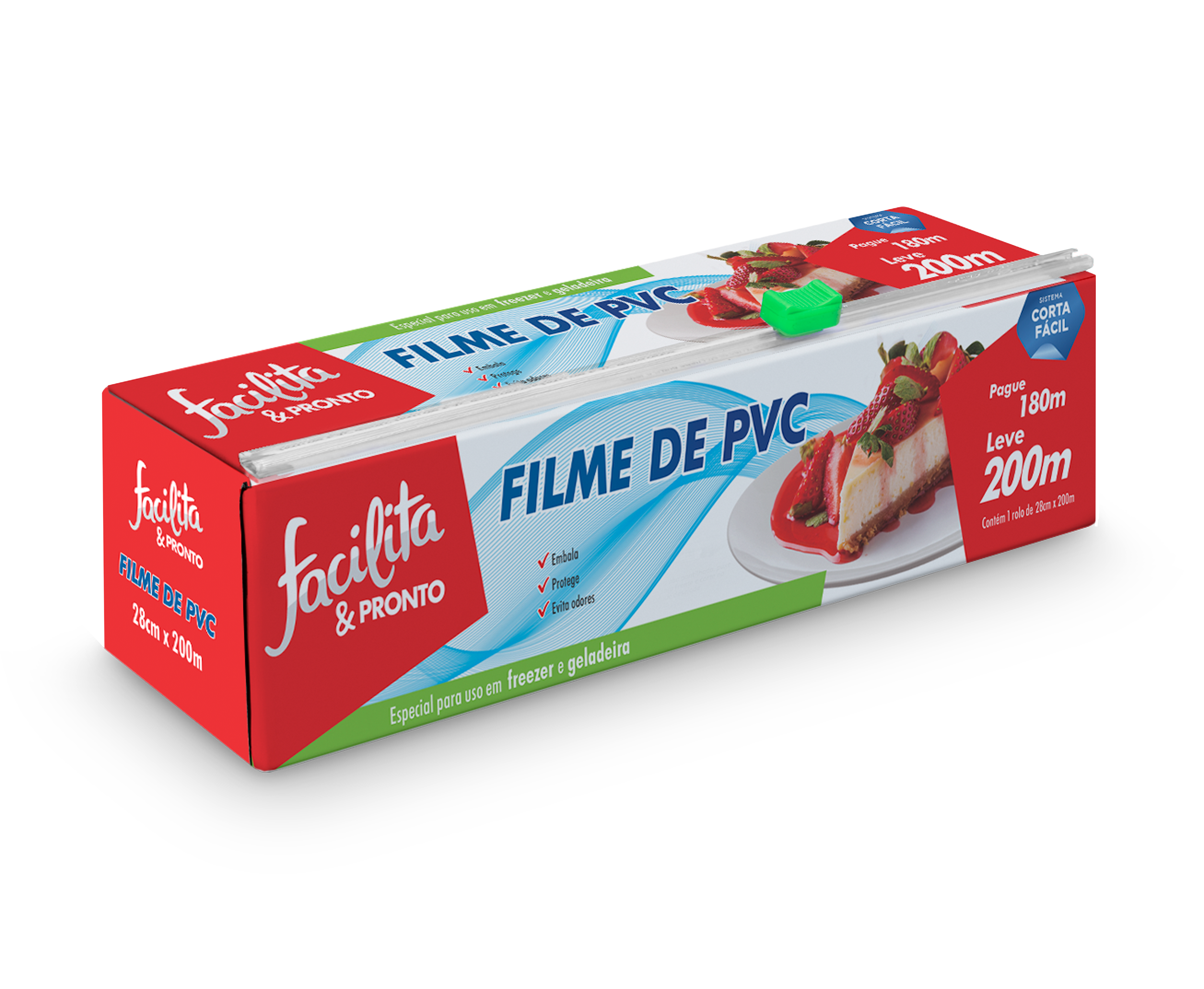 FILM PVC 28 CM X 200M CON RIEL FACILITA & PRONTO