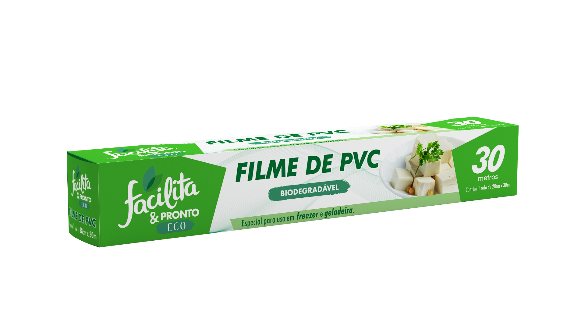 Eco PVC Cling Film 28 cm x 30 meters Facilita & Pronto