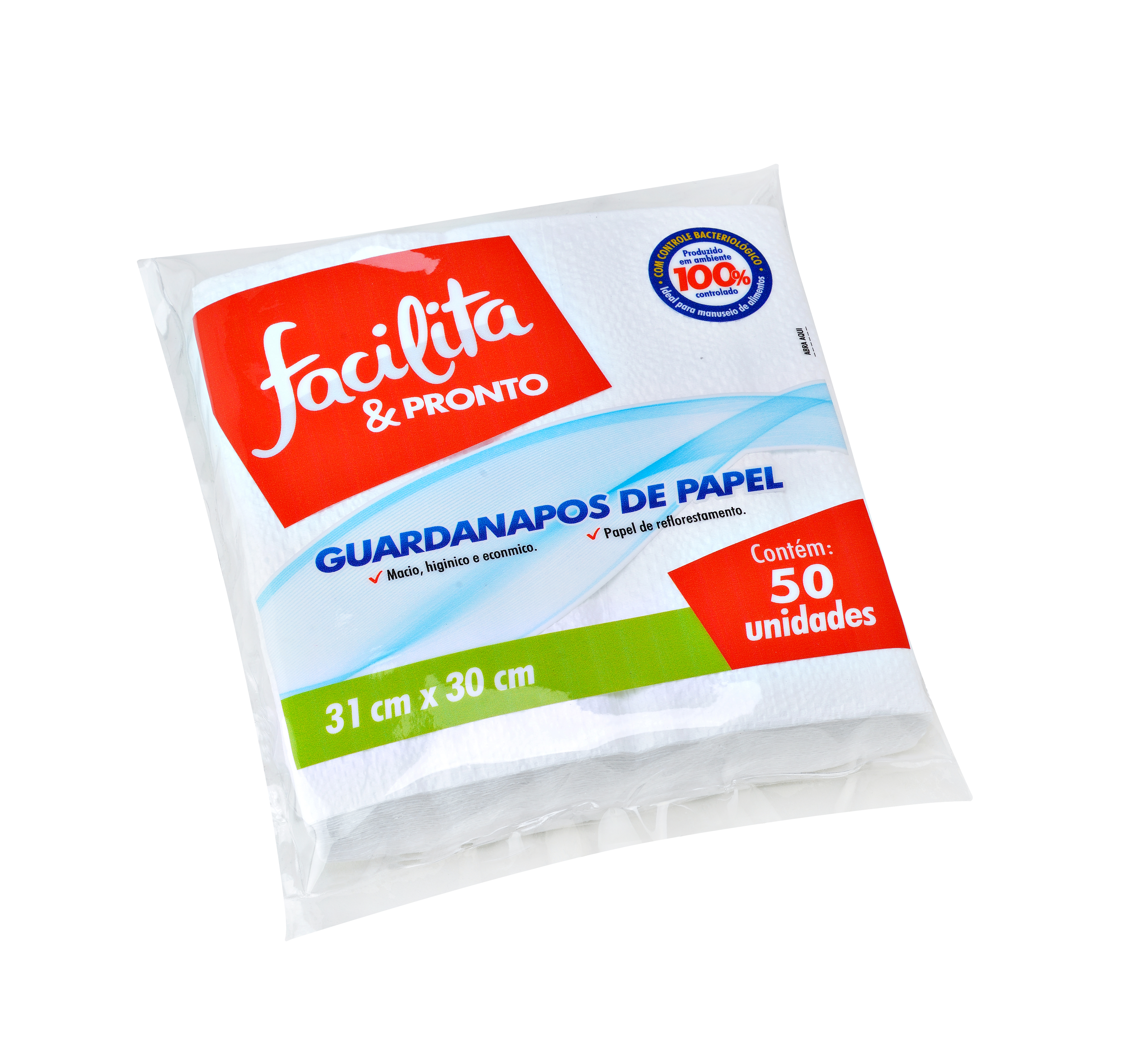 Single-Ply Napkin 31 x 30 cm Facilita & Pronto Pack of 50 units