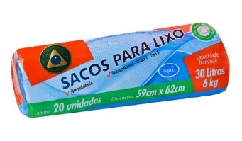 Bolsa Basura Rollo Azul 30L