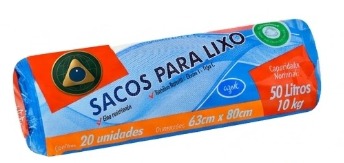 Bolsa Basura Rollo Azul 50L